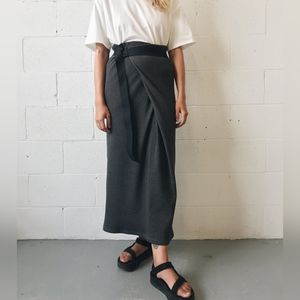 Odeyalo Régine Charcoal Wrap Skirt